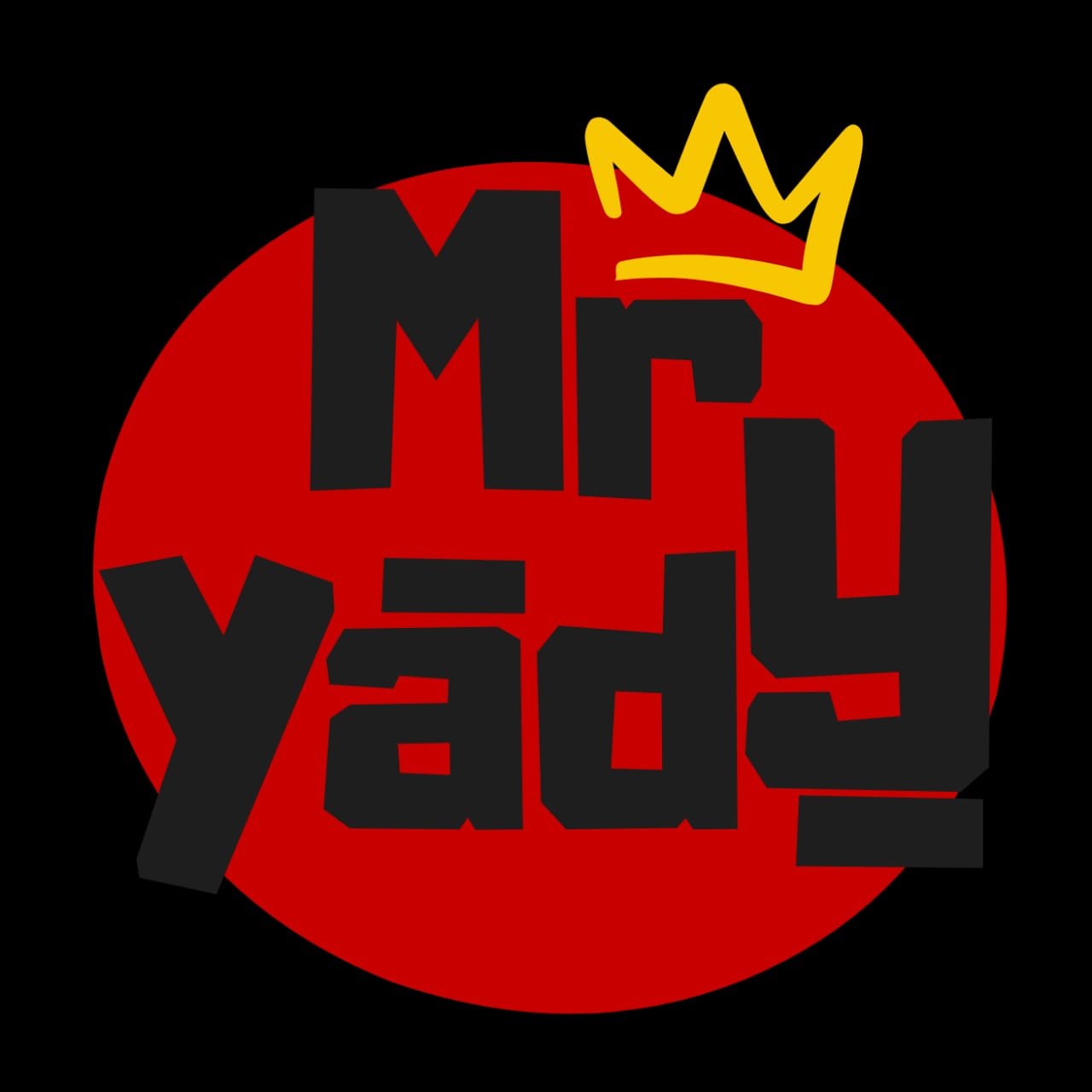 Logo Mr Yady, couronne sur disque rouge